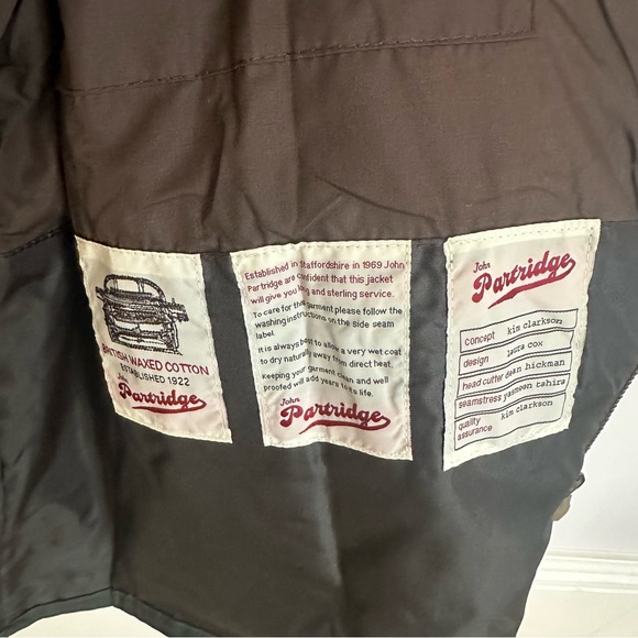 John Partridge England Men’s Landowner Sage British Waxed Cotton Jacket Sz L NWT - Picture 4 of 10